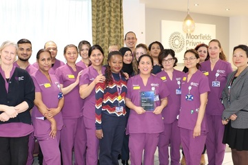 Moorfields Private team with the Doctify Patient Voice Award in the Outpatient Centre
