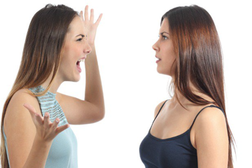 woman shouting at woman