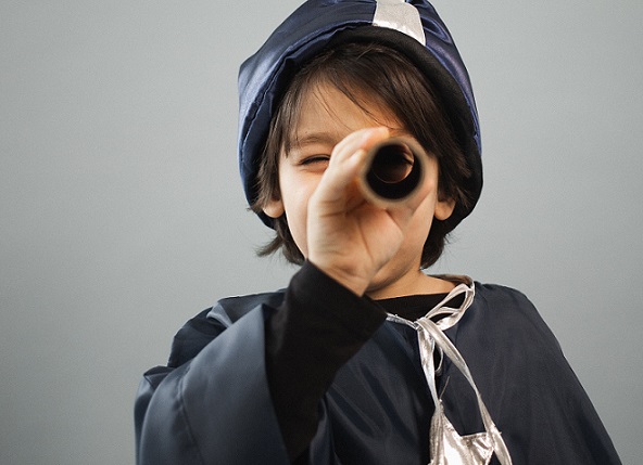 A boy in a fancy dress