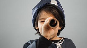 A boy in a fancy dress