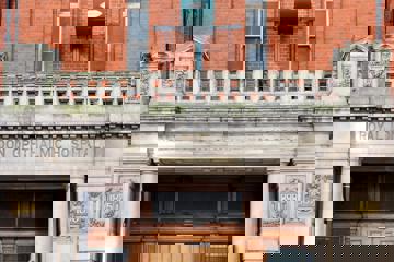 Front detail of the Moorfields Eye Hospital building