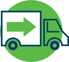 Supply Chain And Procurement Green Plan Icon