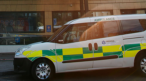 NHS ambulance van