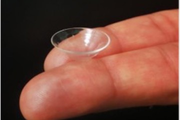 Contact Lens On Fingers
