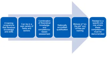 Diagram showing apprenticeship development