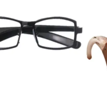 Hearing Aid And Glasses easy read