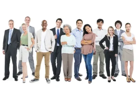 Large group of people standing together