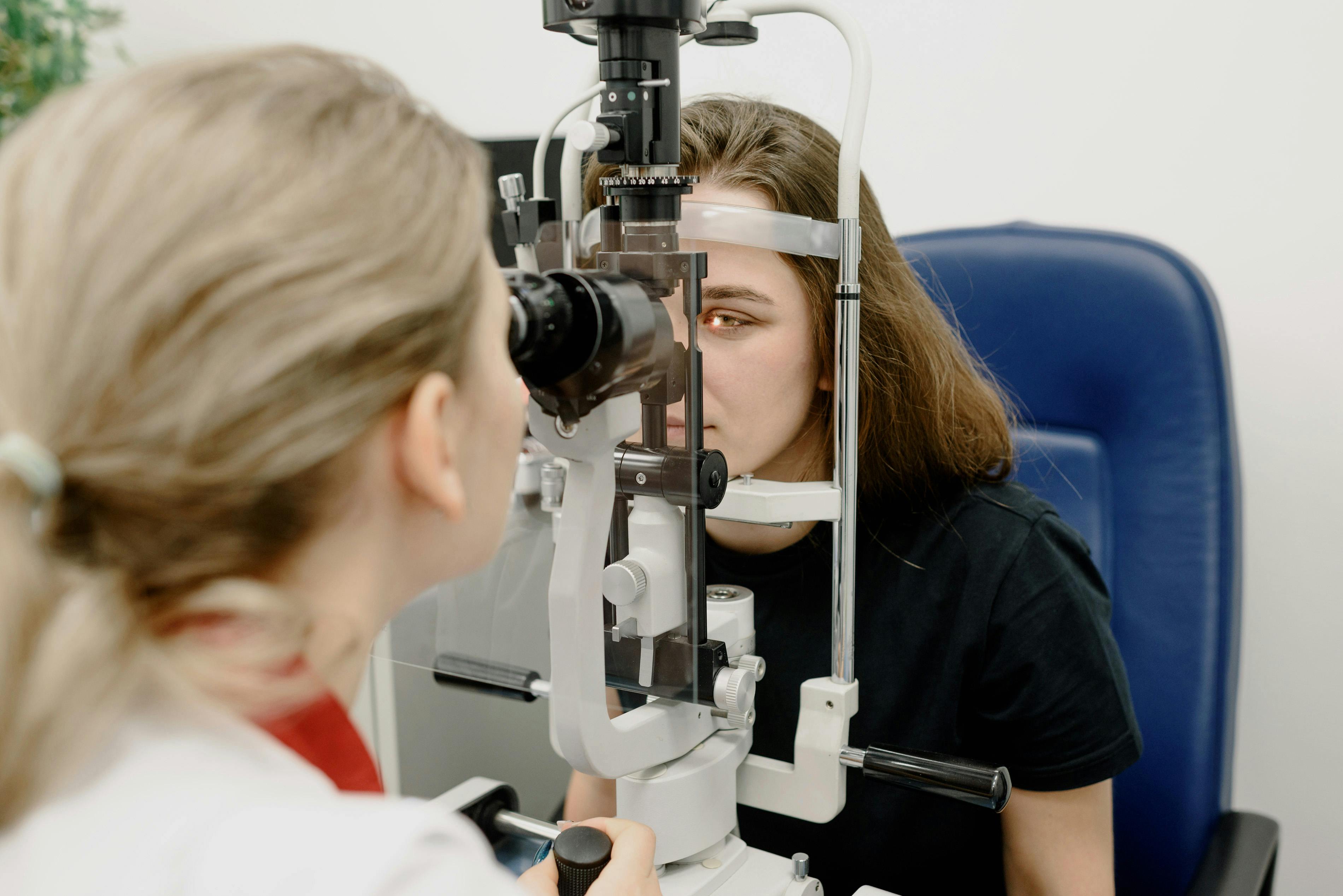 Person having eye examination